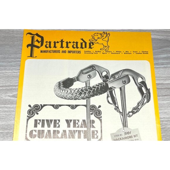 Partrade Western Gear Vintage Print Ad 1960s Cowboy Horse Saddles Hackamore Bit - Picture 4 of 6